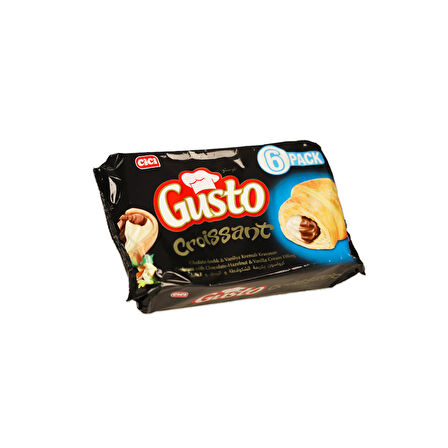 Cici Gusto Kruvasan Çikolata Vanilyalı 45 Gr. 6 Adet (1 Kutu)