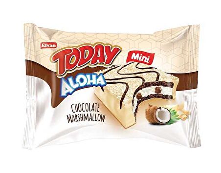 Aloha Mini Beyaz Çikolatalı Marshmallowlu 20 Gr. 24 Adet (1 Kutu)