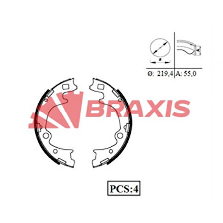 Hyundaı Ticarı Arka Fren Balatası Pabuc H100 Kamyonet 2004-> Bongo K2500 2004-> - Braxıs Ac0094