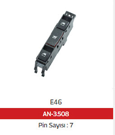 Unıversal Cam Anahtarı İkili Sol E46 - Mcar-An3508