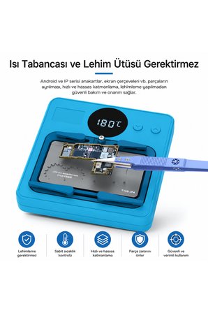 SS-T12B Akıllı Isıtma Platformu – Telefon Anakart, CPU ve IC Sökme Tamir Pedi
