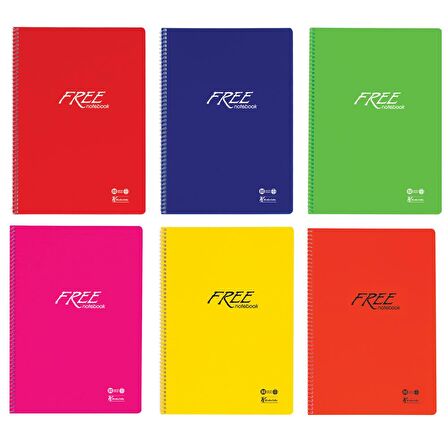 Keskin Color Free PP Kapak Kareli Defter A4 80 Yaprak 320422-99