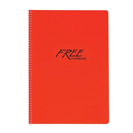 Free A4 80 Yaprak Çizgili PP Kapak Defter Keskin Color