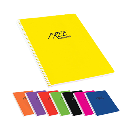 Keskin Color Free Pp Kapak Spiralli Defter A4 Kareli 120 Yaprak