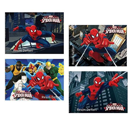 Spiderman Resim Defteri 25 x 35 cm. 15 Yaprak - 4 Spiderman Yeni