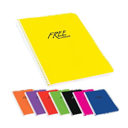 Keskin Color Spiralli Defter Free Office Plastik Kapak Kareli 60 Yp A4 320402-99