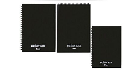 Keskin Color A4 60 Yaprak Spiralli Defter Karton Kapak Siyah Defter