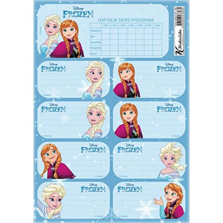 Frozen Ders Programı 3lü Etiket