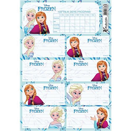 Frozen Ders Programı 3lü Etiket