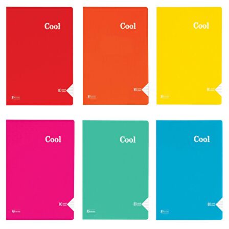 Keskin Color Cool PP Kapak Dikişli Çizgili Defter A4 80 Yaprak 321851-99