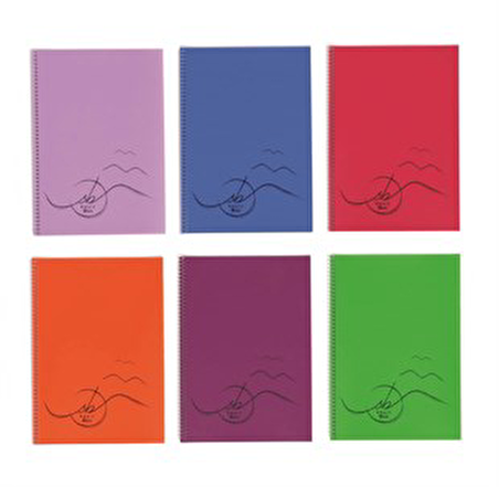 Keskin Color A4 KARELİ Defter Basic Spiralli Pp Kapak 40 Yaprak