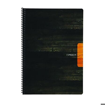 Keskin Color Timber A4 80yp Spiralli Plastik Kapak Not Defteri Çizgili - 1 Adet / D2