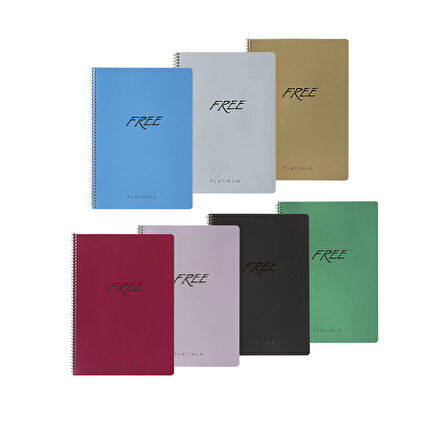 Keskin Color A4 100 Yaprak Çizgili PP Kapak Free Platinum Defter 320341-99