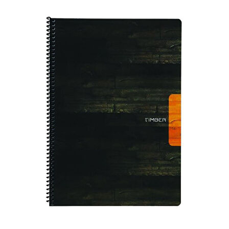 Keskin Color Timber A4 80yp Spiralli Plastik Kapak Not Defteri Çizgili - 1 Adet / D2