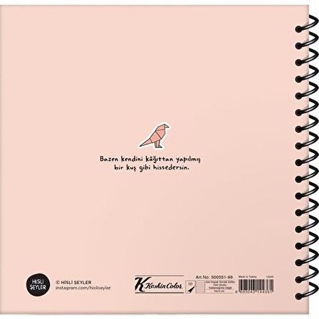 Keskin Color Sticker Defter Spr.Sert Kapak Hisli Şeyler 16x15 50 YP Çizgili