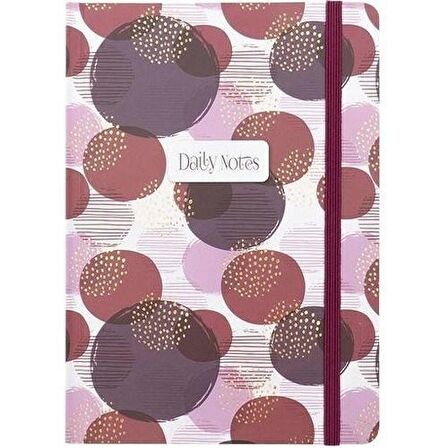 Keskin Color A5 Çizgili Defter Daily Notes Bubbles - Mor