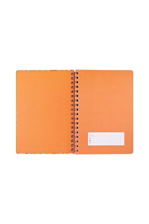 Turuncu  Kareli Plan Defter Glitter - 17x24