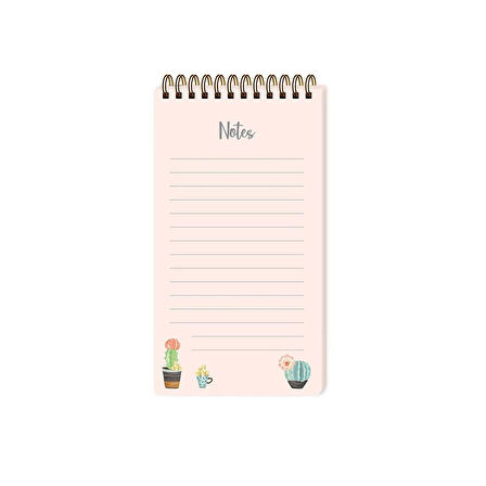 Keskin Karton Kapaklı Spiralli To Do List - Cactus 493070-99