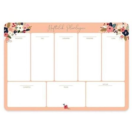 Keskin Color Haftalık Planner Blok Pudra 17x24