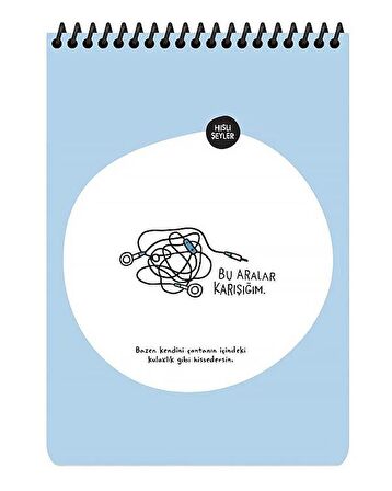 Hisli Şeyler 15x21 Spiralli Çizgili Defter - Bu Aralar Karışığım