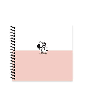 Minnie Mouse Spiralli Get İt Sert Kapak 50 Yaprak 16x15 Çizgili Defter