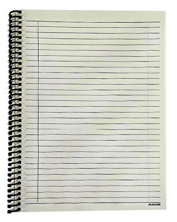 Hisli Şeyler 18,5x25 Spiralli Çizgili Defter - Life Is Şort 