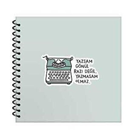 Hisli Şeyler 16*15 50 Yaprak Çizgili Spiralli Sert Kapaklı Stickerlı Defter