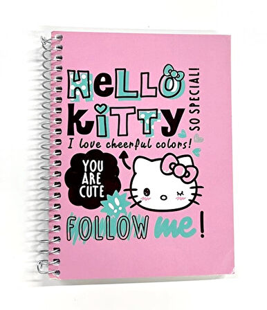 Keskin Color Hello Kitty Not Defteri 80 Yaprak Çizgili Spiralli Orjinal - 4 adet