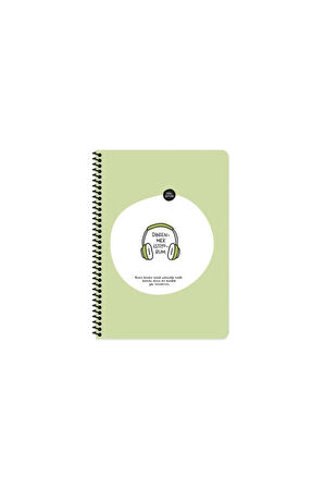 Keskin Hisli Şeyler A4 Çizgili Spiralli Stickerli Defter Dinlenmek İstiyorum 80Yp