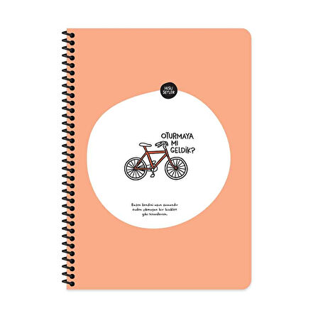 Keskin Hisli Şeyler - Oturmaya mı Geldik A4 80 Yaprak Kareli Spiralli Stickerli Defter 500517-99