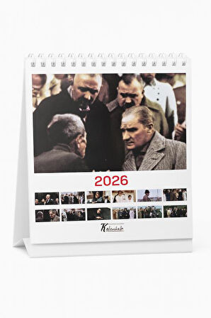 Keskin Color 600136 Masa Takvimi Kare Atatürk 2026