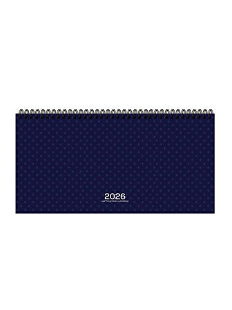 Keskin Color 2026 Haftalık Masa Ajandası 16x33 cm Spiralli Çizgili