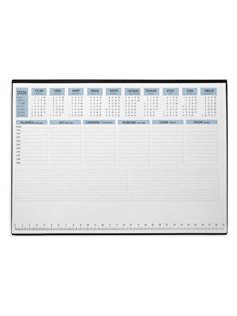 Keskin Color 2026 Haftalık Masa Sümeni 28x40 cm Biala Kapak Aj-68