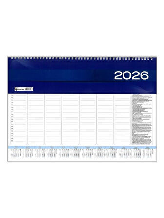 Keskin Color 2026 Haftalık Masa Sümeni 28x40 cm Karton Kapak Aj-70