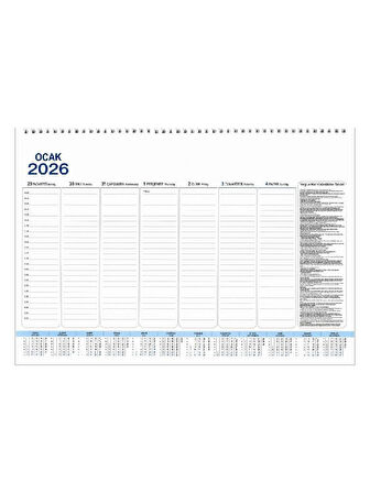 Keskin Color 2026 Haftalık Masa Sümeni 28x40 cm Karton Kapak Aj-70
