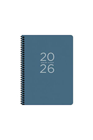 Keskin Color 2026 - 17x24 Spiralli Günlük Ajanda - Mavi