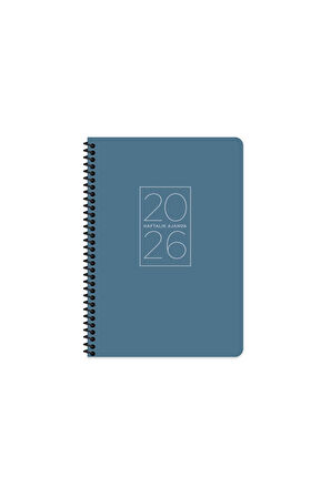 Keskin 2026-17*24 Spiralli Haftalık Ajanda - Mavi