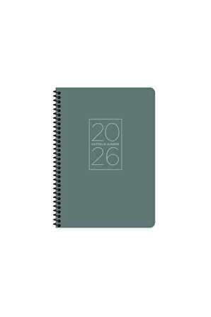 Keskin 2026-17*24 Spiralli Haftalık Ajanda - Yeşil