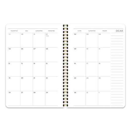 Keskin Spiralli Haftalık 2026 Ajanda A5 Lirik