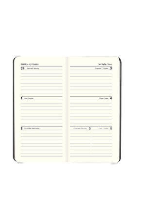 Keskin 2026- 8*16 Ciltli Haftalık Cep Ajandası - Pembe