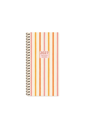 Keskin 2027-8*16 Haftalık Spiralli Cep Ajandası - Çizgi