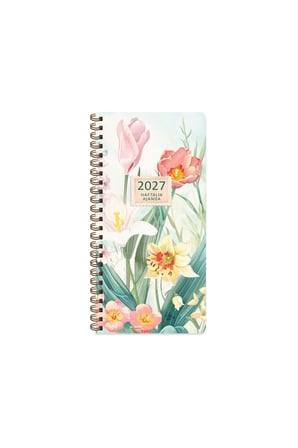 Keskin 2027-8*16 Haftalık Spiralli Cep Ajandası - Floral