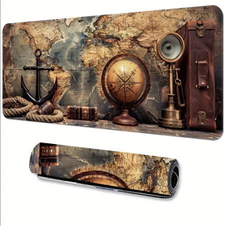 70X30 CM DENİZCİ HARİTASI TASARIMI KAYDIRMAZ TABAN SPEED YÜZEY OYUNCU MOUSE PAD GAMİNG