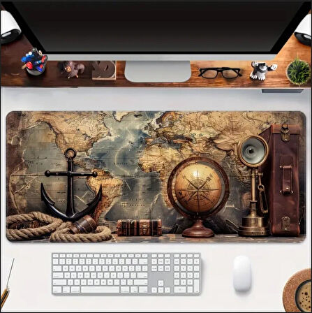 70X30 CM DENİZCİ HARİTASI TASARIMI KAYDIRMAZ TABAN SPEED YÜZEY OYUNCU MOUSE PAD GAMİNG
