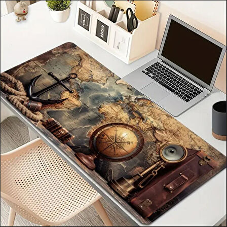 70X30 CM DENİZCİ HARİTASI TASARIMI KAYDIRMAZ TABAN SPEED YÜZEY OYUNCU MOUSE PAD GAMİNG