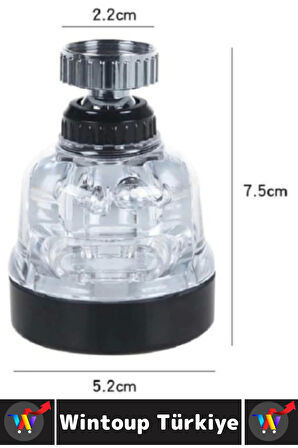 Tüm Musluklarla Uyumlu Banyo Mutfak Lavabo Yoğun Yumuşak Orta 3 Modlu Çok Fonksiyonlu Musluk Başlığı