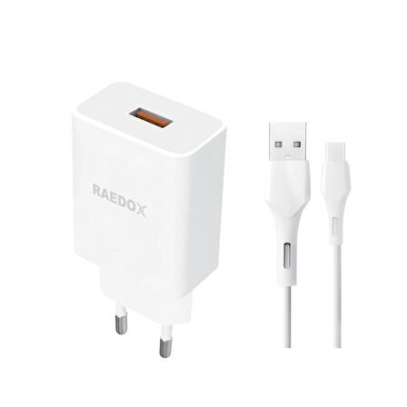 Raedox 18W 3.4A Type-C  Duvar Şarjı