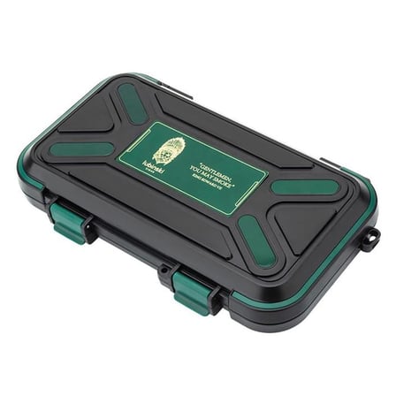 Lubinski Yeni Stil Seyahat Puro Kutusu Humidor Kırılmaz Plastik Yeşil-Siyah 5's LB-604