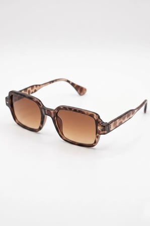 Kadın UV400 Leopar Çerçeve Güneş Gözlüğü Aksesuarlı 25-21 C4leo