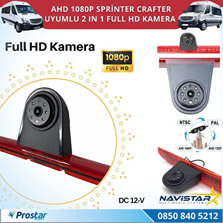 Mercedes Sprinter ve VW Crafter için Profesyonel AHD 1080P Geri görüş Kamerası